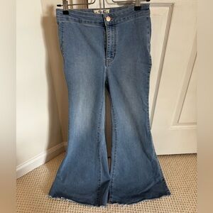 We The Free Light Blue Bell Bottoms